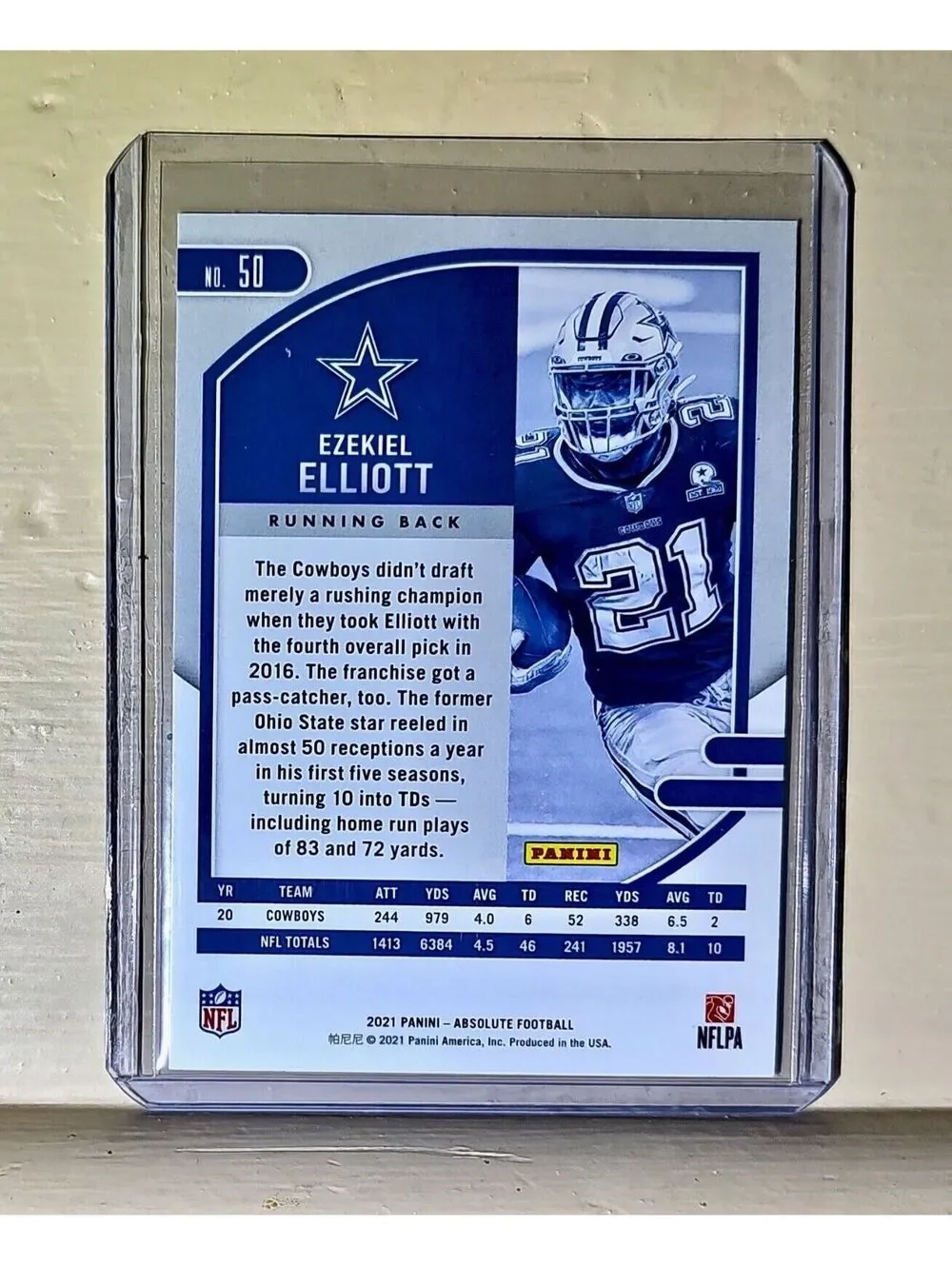 Ezekiel Elliott 2021 Panini NFL Absolute Football #50 Card Cowboys
